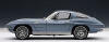 CHEVROLET CORVETTE 1963 COUPE in SILVER BLUE Diecast Model Car in 1:18 scale by AUTOart