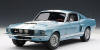 1967 Shelby Mustang GT500 in Blue with White Stripes Diecast Model Car in 1:18 Scale by AUTOart