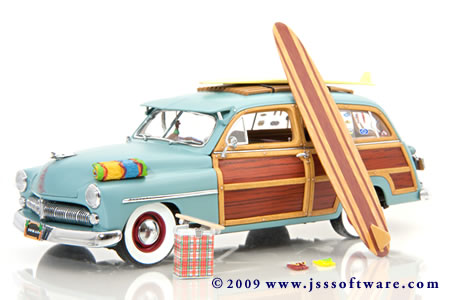 PhillyMint Diecast Danbury Mint 1949 Mercury Surf Woody Wagon