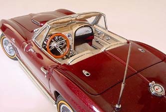 Corvette Stingray on Phillymint Danbury Mint 1965 Corvette Stingray Roadster Milano Maroon