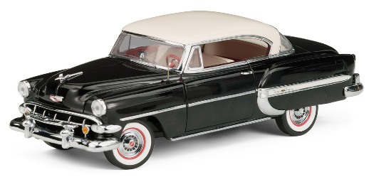 PhillyMint Franklin Mint 1954 Chevrolet Bel Air Sport Coupe Limited Edition 2 500 Onyx Black 1 24 Diecast model